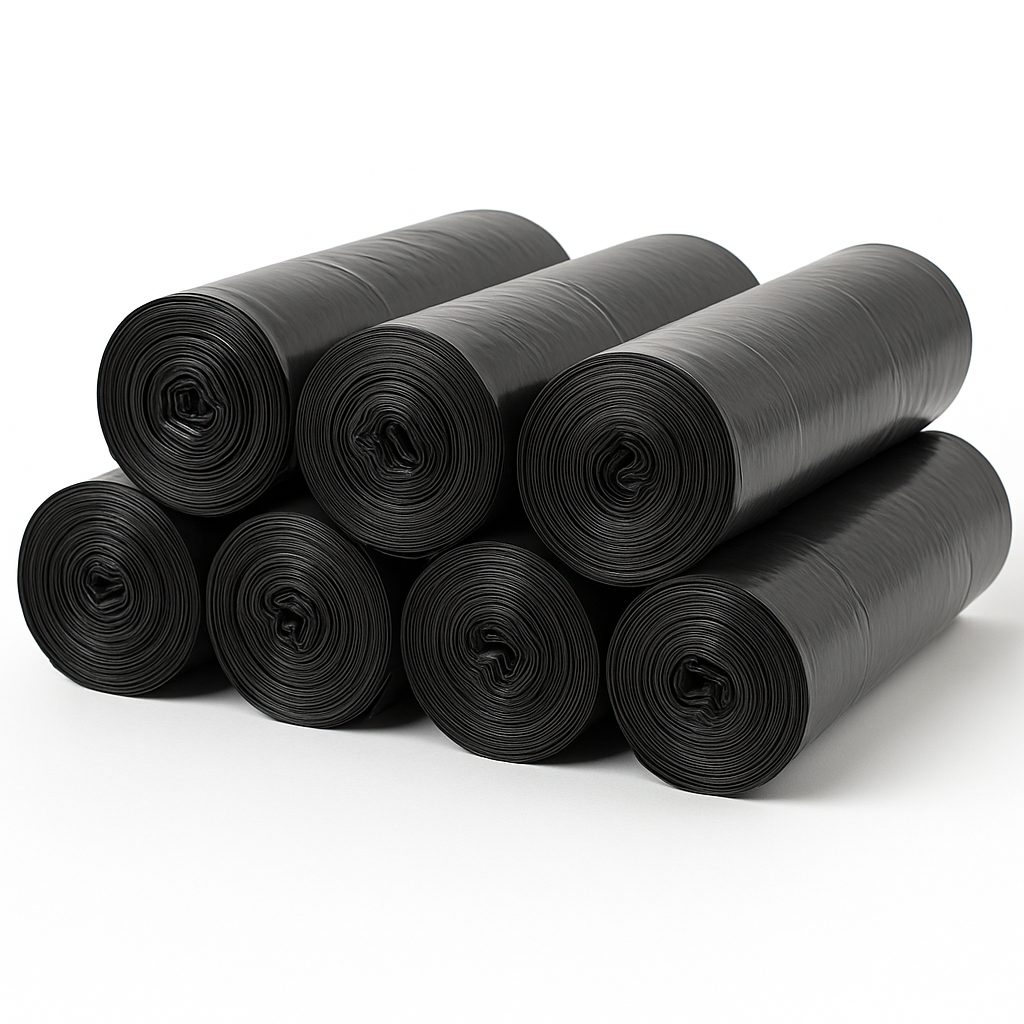 Sac poubelle 130 L noir 82x110 38u– Carton de 200