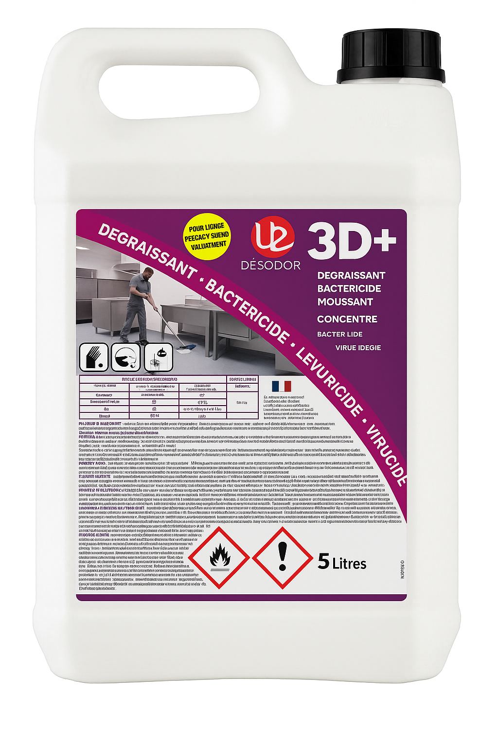 Détergent 3D+ virucide désinfectant