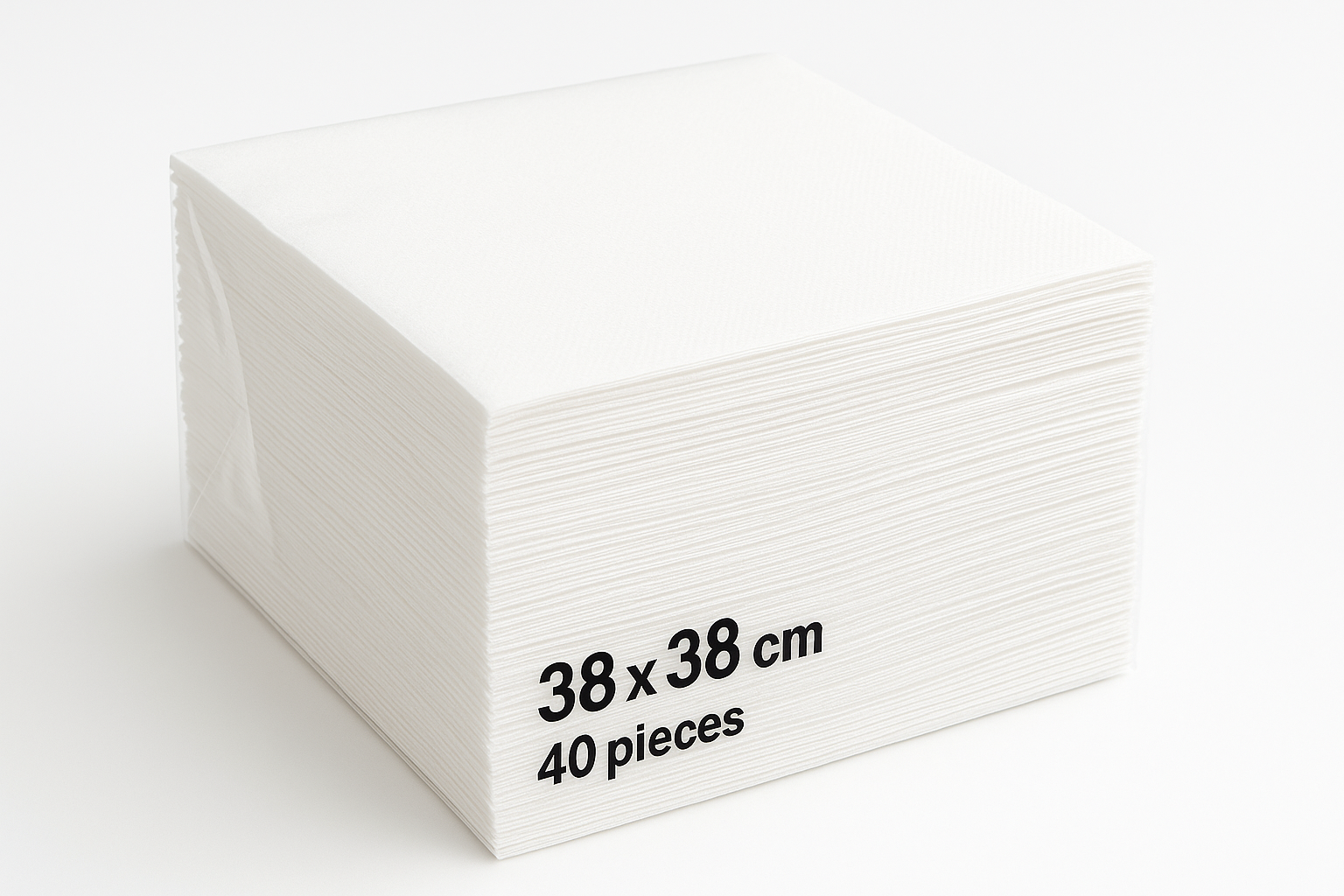 Serviettes en papier Blanc – 38×38 Paq 40