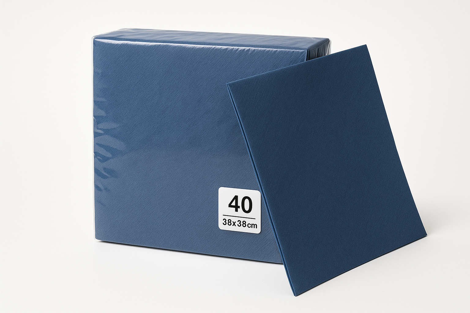 Serviettes en papier Bleu – 38×38 Paq 40