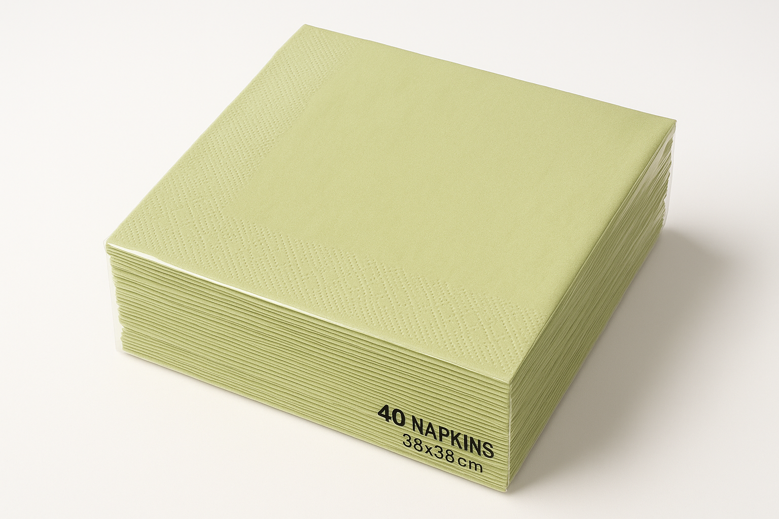 Serviettes en papier Pistache – 38×38 Paq 40